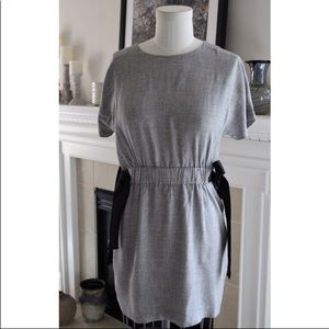 Zara Trafaluc grey dress with ribbon sides, sz S